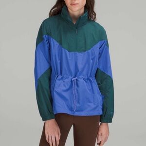 Lululemon Evergreen Anorak Jacket Green Jasper / Wild Indigo Size 12